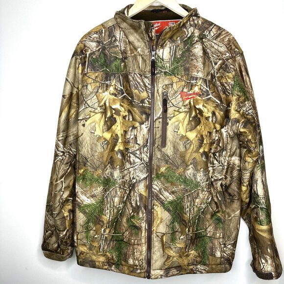 Milwaukee M12 Heated Gear Realtree Camo Jacket Coat Size L NO BATTERY